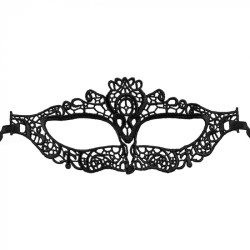 Čierna čipková maska